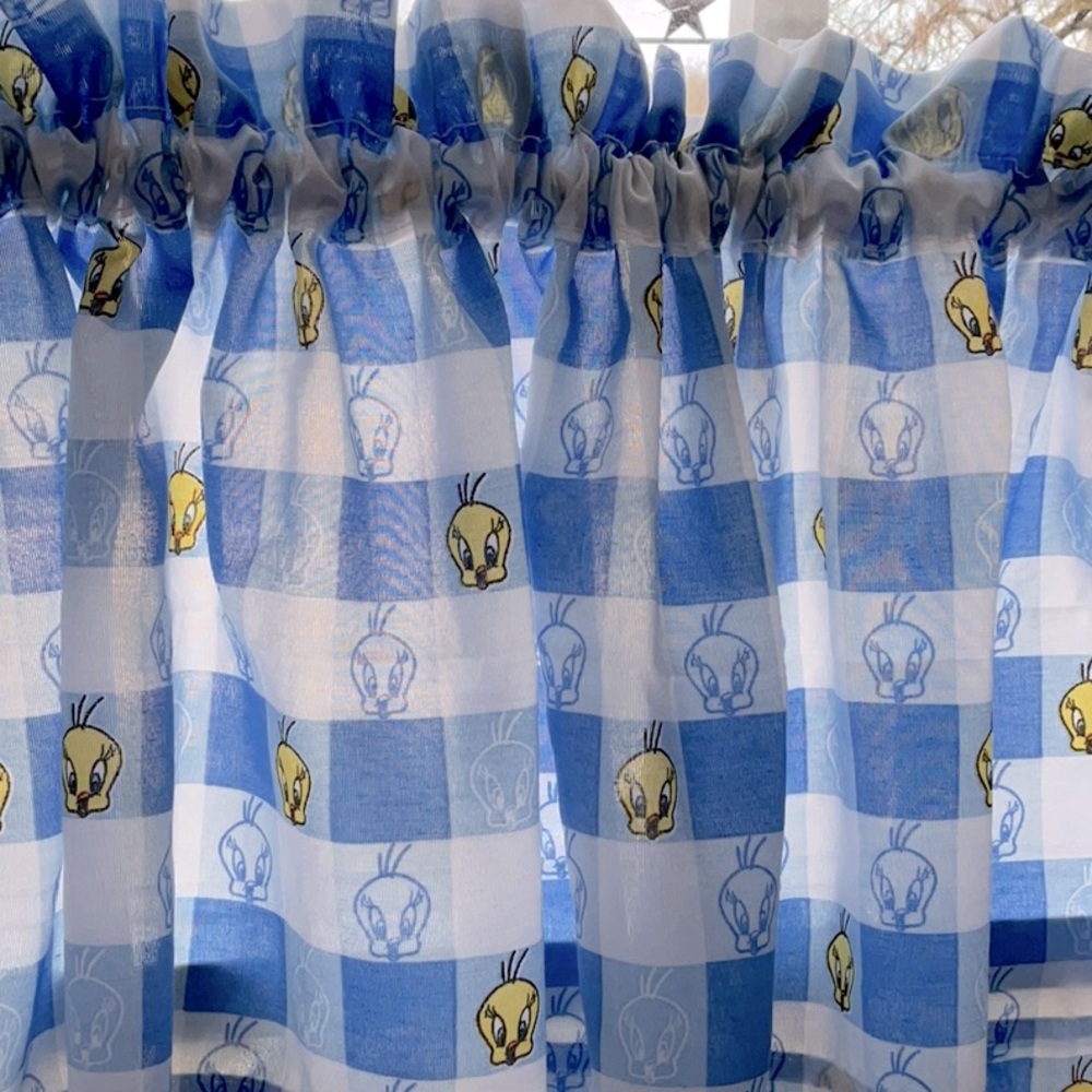Tweety Bird window valance 84” by 16.5” New